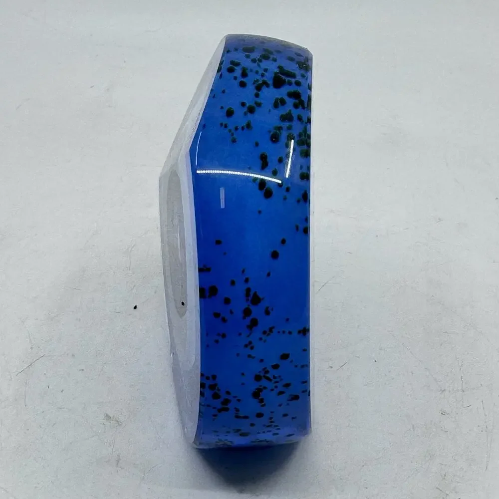 SBC Hand Blown Art Glass Blue Vortex Paper Weight Signed - Picture 5 of 7